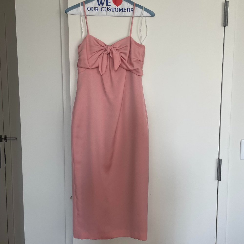 Rachel Zoe - Marla knotted crepe midi dress (pink) - Picture 4 of 5